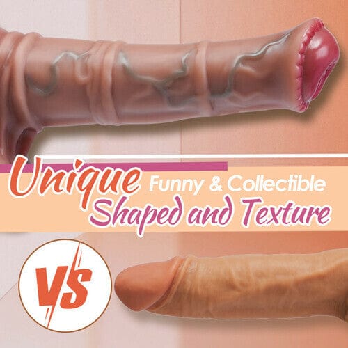 3 Telescopic Swing 10 Vibrating Heating Horsewhip Monster Dildo 8.66 Inch - Lurevibe