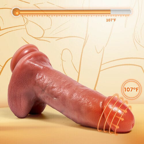 Thick Thrusting Vibrating Heating Realistic Dildo with Strong Suction Cup and Remote Control - Lurevibe