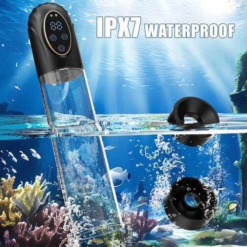 Mergano - Full Waterproof 6 Modes Erection Enlargement and Masturbation 3 and 1 Penis Pump - Lurevibe