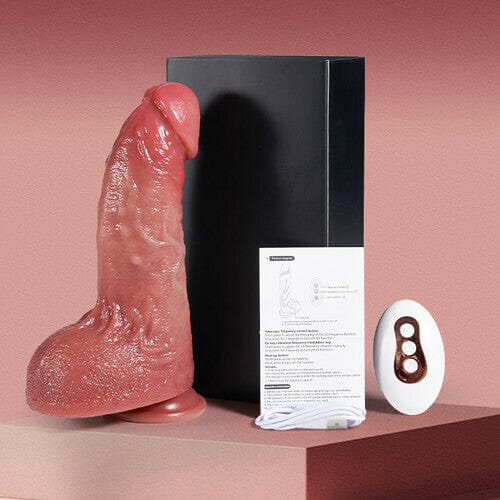 Derek Curved Glans Free Lubricant P and G Spot Stimulation Realistic Anal Dildo Thrusting Heating Vibrating - Lurevibe