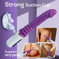 5 Thrusting & 8 Vibrating Dildo Machine with Handle and Sucker - Lurevibe
