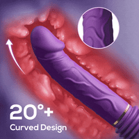 5 Thrusting & 8 Vibrating Dildo Machine with Handle and Sucker - Lurevibe