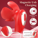 Rose kneader 10 Vibration & Pinching Breast Stimulator with Petal Kneading - Lurevibe