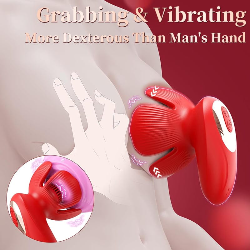 Rose kneader 10 Vibration & Pinching Breast Stimulator with Petal Kneading - Lurevibe