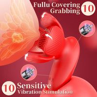 Rose kneader 10 Vibration & Pinching Breast Stimulator with Petal Kneading - Lurevibe