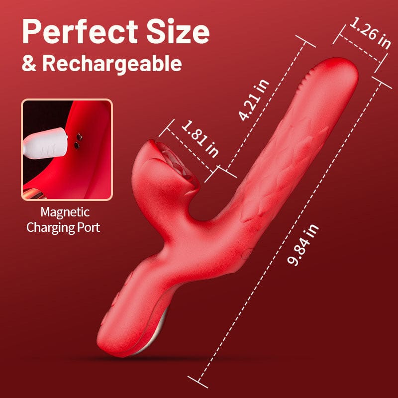 Rose 7 Thrusting Wiggling Clit Stimulator G-spot Vibrator - Lurevibe