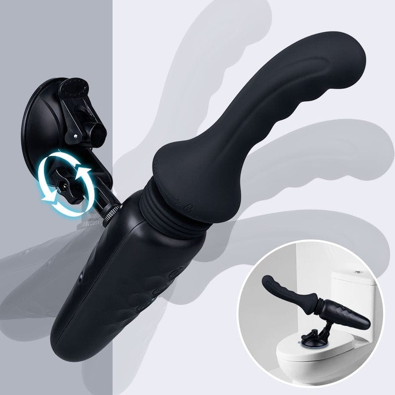 Dark Knight - 13.39In Powerful Vibrating Auto Thrusting Dildo Machine - Lurevibe