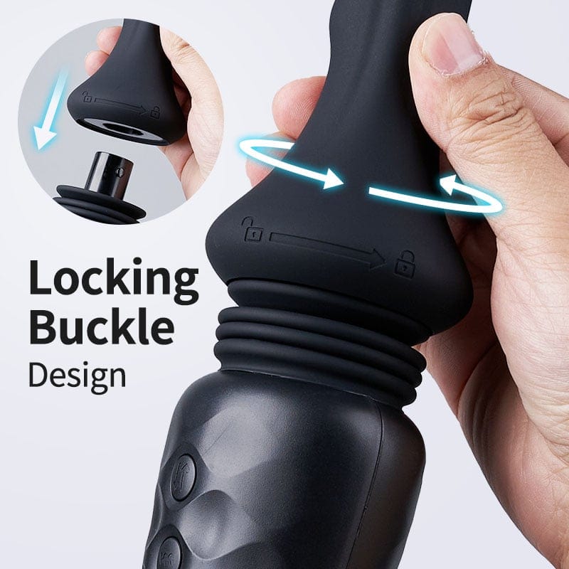 Dark Knight - 13.39In Powerful Vibrating Auto Thrusting Dildo Machine - Lurevibe