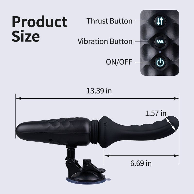 Dark Knight - 13.39In Powerful Vibrating Auto Thrusting Dildo Machine - Lurevibe