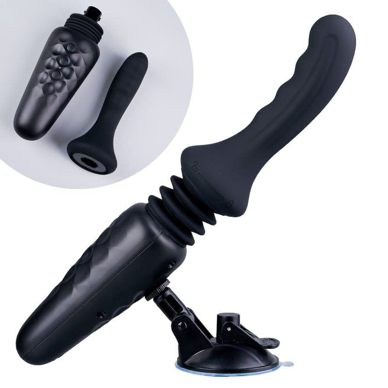 Dark Knight - 13.39In Powerful Vibrating Auto Thrusting Dildo Machine - Lurevibe
