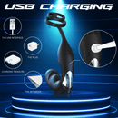 9 Speed Vibrating Prostate Massager Delayed Ejaculation Ring Anal Plug Vibrator With Remote Control - Lurevibe