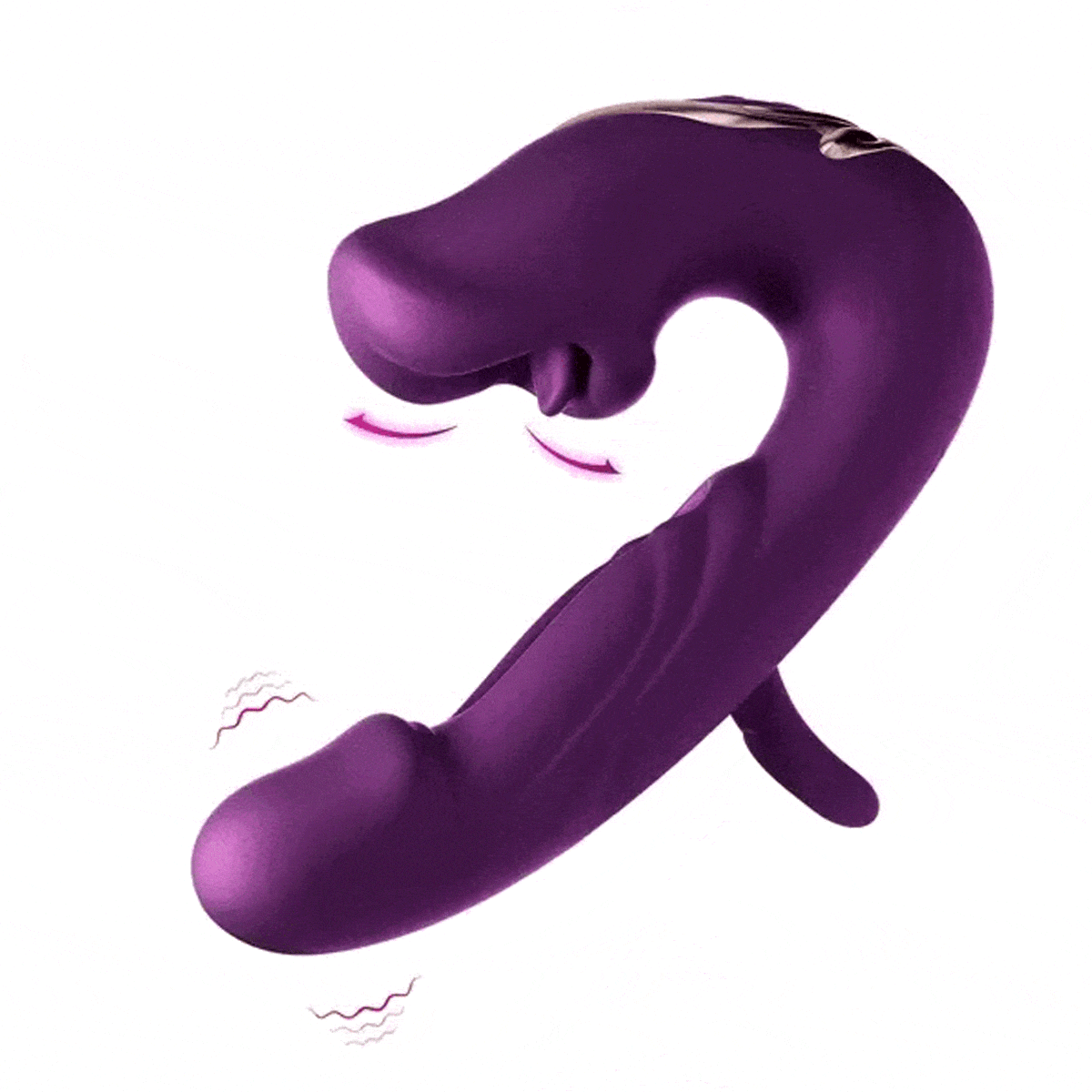 Rose Muncher Tapping G-Spot Vibrator Tongue Clitoral Stimulator