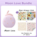 Moon Love Rabbit 2 in 1 Suction Egg Clitoral G Spot Vibrator Set - Lurevibe