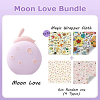 Moon Love Rabbit 2 in 1 Suction Egg Clitoral G Spot Vibrator Set - Lurevibe