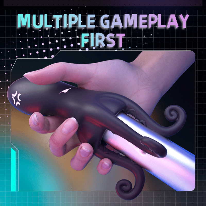 Penis Vibrator 10 Vibrating Modes with Barbel Tentacles Particles Octopus Male Sex Toys - Lurevibe
