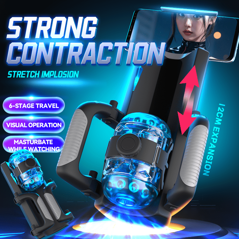 Thrusting Cannon King Mini 6-Segment Fixed-point Telescopic Male Masturbator - Lurevibe