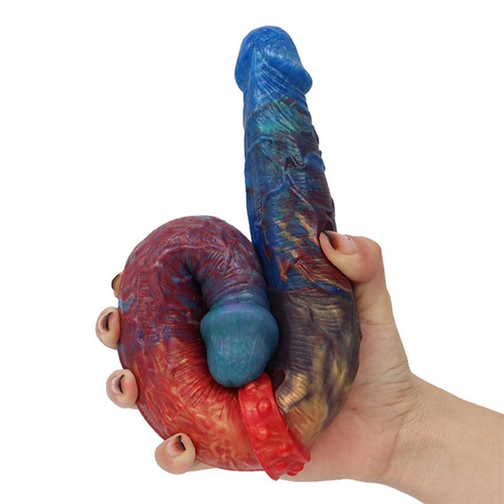 Colorful Double-Ended Liquid Silicone Anal Plug Dildo - Lurevibe