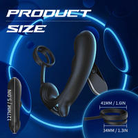 9 Speed Vibrating Prostate Massager Delayed Ejaculation Ring Anal Plug Vibrator With Remote Control - Lurevibe