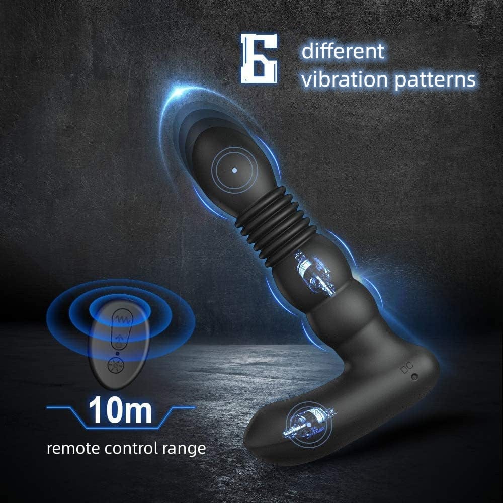 Telescopic Vibrator Remote Control Prostate Massager Male Female Masturbator - Lurevibe
