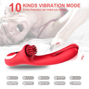 3 In 1 Clit Tickling G Spot Wiggling Dildo Vibrator - Lurevibe