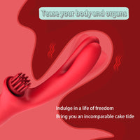 3 In 1 Clit Tickling G Spot Wiggling Dildo Vibrator - Lurevibe
