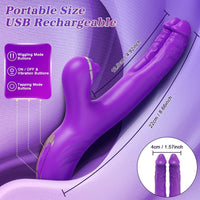 3 In 1 Clitoris Tapping Wiggling G Spot Dildo Vibrator - Lurevibe