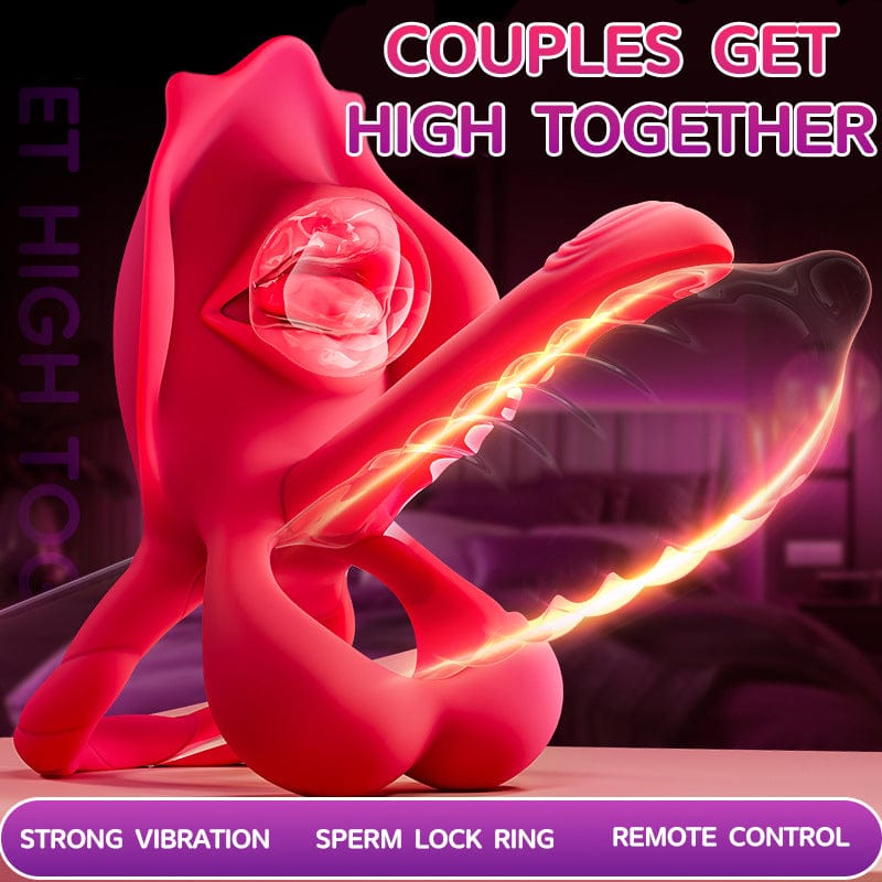 Realistic Mouth Biting Cock Ring Clitoral Stimulator For Couple Flirting - Lurevibe