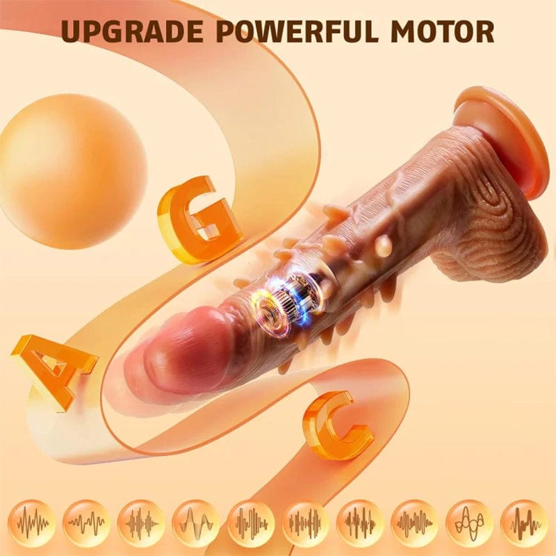 3 Thrusting & 9 Vibration G Spot Anal Stimulation Heating Dildo - Lurevibe