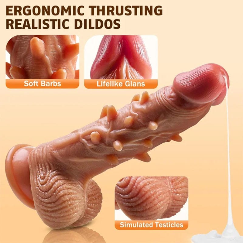 3 Thrusting & 9 Vibration G Spot Anal Stimulation Heating Dildo - Lurevibe