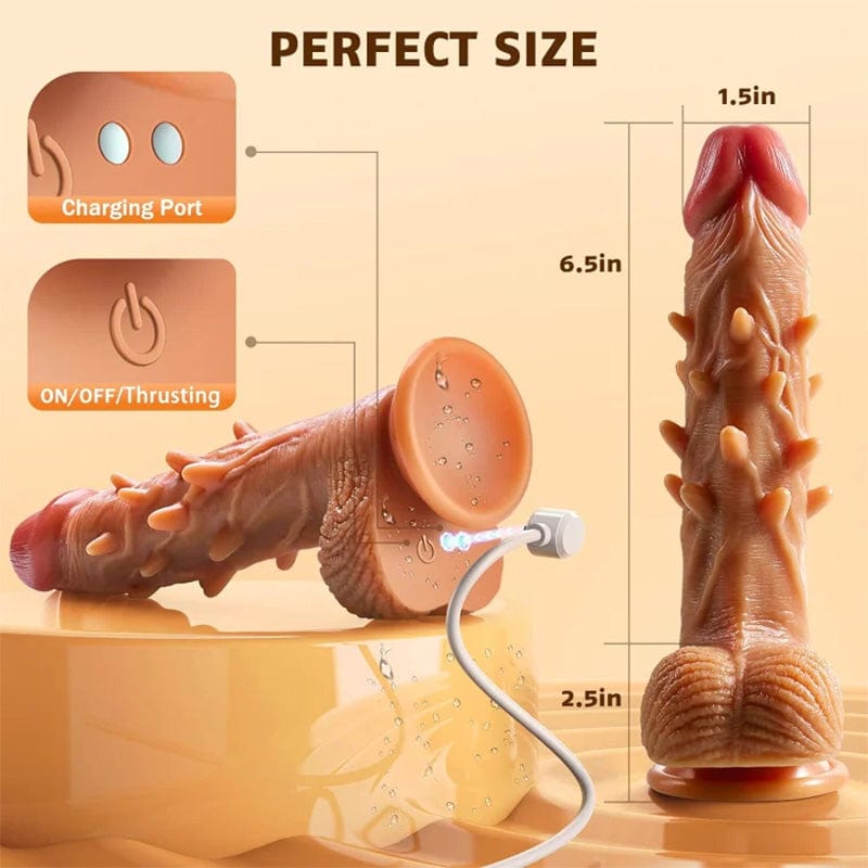 3 Thrusting & 9 Vibration G Spot Anal Stimulation Heating Dildo - Lurevibe