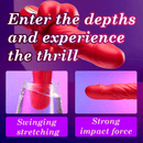 Lurevibe 360° Rotating Bead Telescopic Masturbation Vibrator - Lurevibe