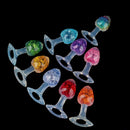 Aurora Faceted Diamond Crystal Silicone Anal Plug with Oval Pull-Loop Base - Lurevibe