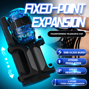 Thrusting Cannon King Mini 6-Segment Fixed-point Telescopic Male Masturbator - Lurevibe