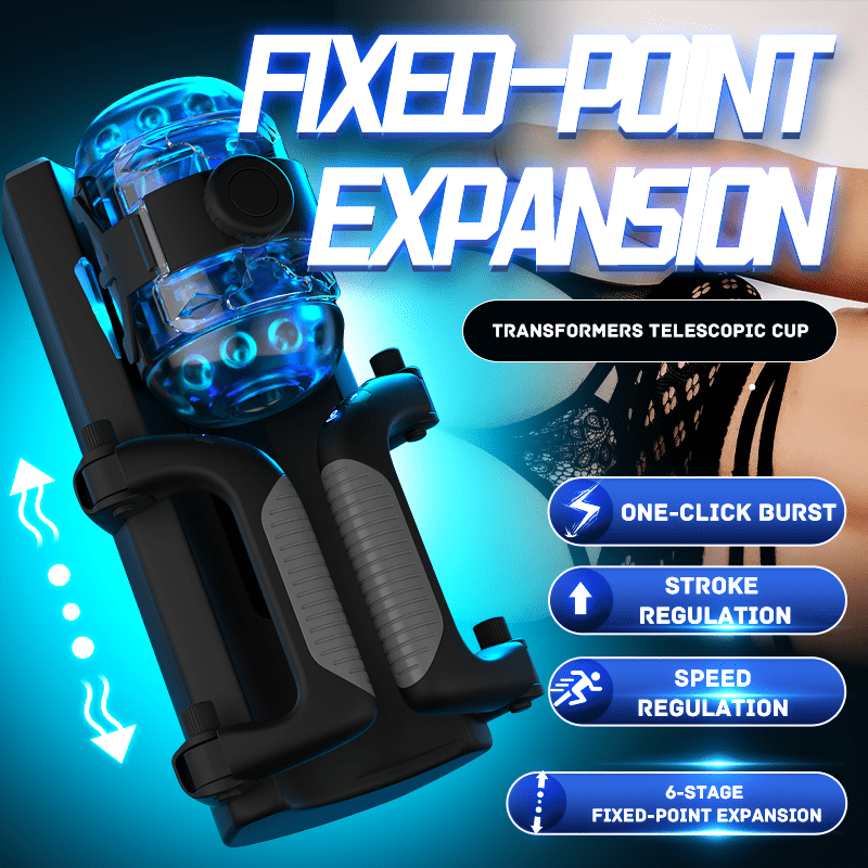 Thrusting Cannon King Mini 6-Segment Fixed-point Telescopic Male Masturbator - Lurevibe