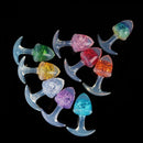 Aurora Chestnut Crystal Silicone Anal Plug with T-Bar Base - Lurevibe