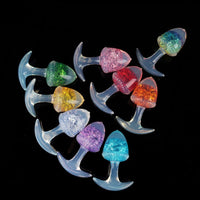 Aurora Chestnut Crystal Silicone Anal Plug with T-Bar Base - Lurevibe