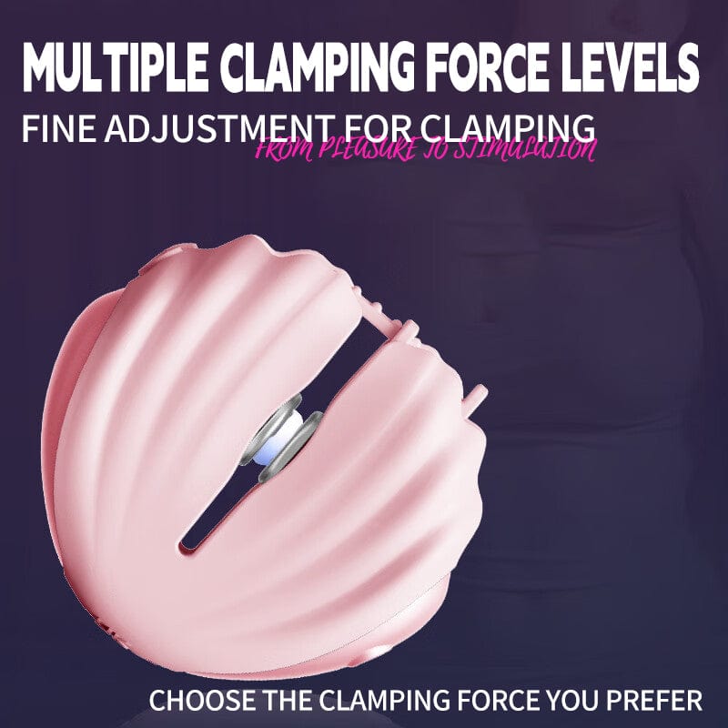 Roomfun Shell SM Electric Shock Nipple Clamp Vibration Massager With Remote Control - Lurevibe