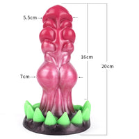 Surreal Realistic Wolf Teeth Luminous Silicone Dildo With Suction Cup - Lurevibe
