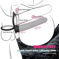Strap On Dildo With Vibrating Cock Ring For Couple - Lurevibe