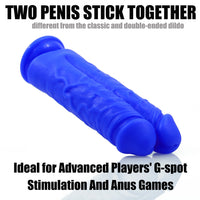 AIMITEX Colorful double-dildo silicone dildo adult sex toy - Lurevibe