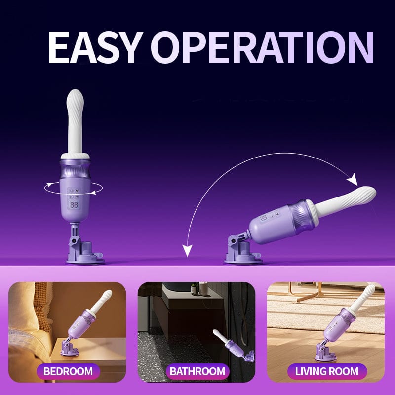 Pure Moon 7 Thrusting Heating Dildo Machine G Spot Vibrator With APP Control - Lurevibe