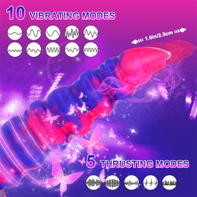 Fantasy Monster Dildo Vibrator Thrusting Dildo Anal Beads Vibrator - Lurevibe