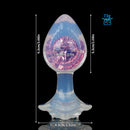 Woven Light Aurora Crystal Silicone Anal Plug with Sculpted Petal Base - Lurevibe