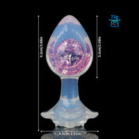 Woven Light Aurora Crystal Silicone Anal Plug with Sculpted Petal Base - Lurevibe