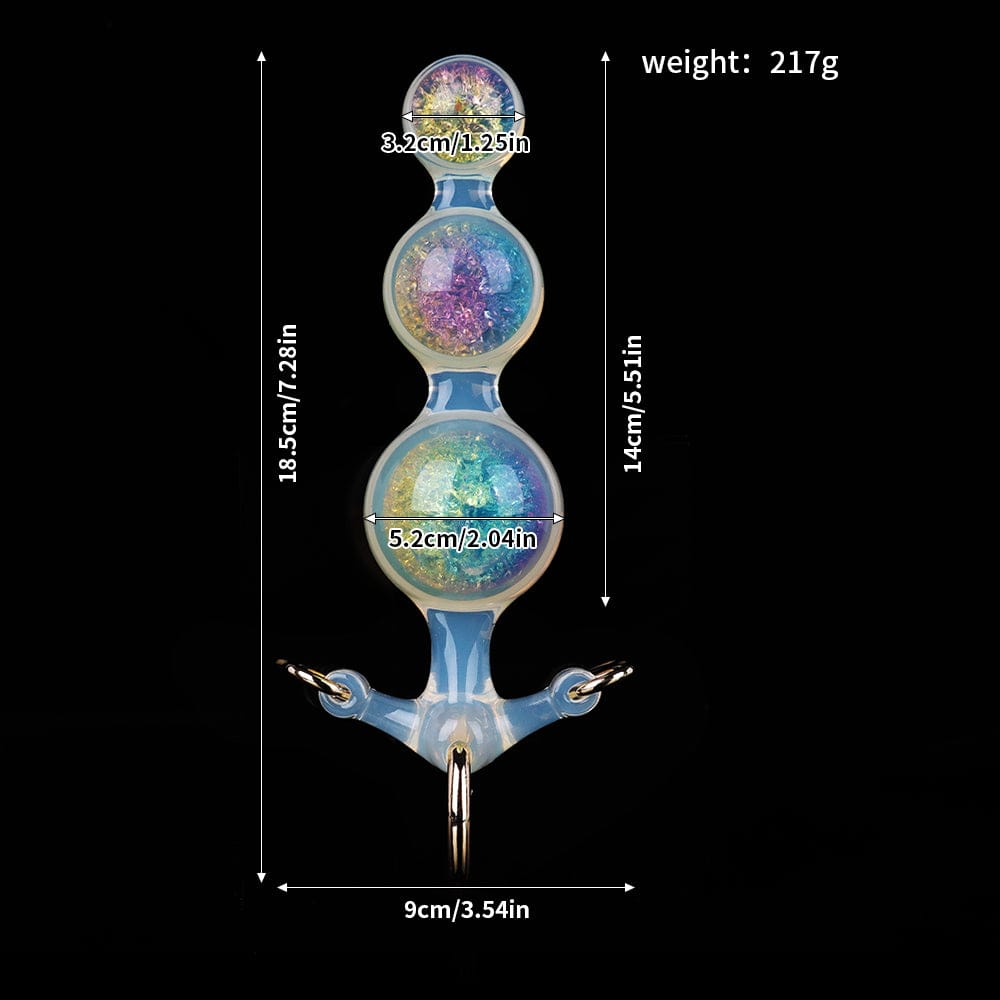 Traffic Light Aurora Graduated 3-Bead Anal Plug - Lurevibe