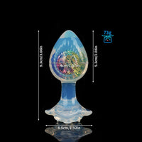 Woven Light Aurora Crystal Silicone Anal Plug with Sculpted Petal Base - Lurevibe