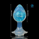 Woven Light Aurora Crystal Silicone Anal Plug with Sculpted Petal Base - Lurevibe