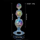 Aurora Flower Petal Graduated Anal Bead Plug with Oval Anchor Base - Lurevibe