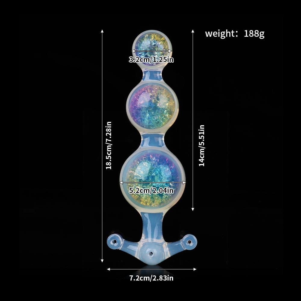 Traffic Light Aurora Graduated 3-Bead Anal Plug - Lurevibe
