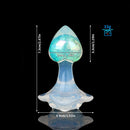 Aurora Peach Heart Acrylic Core Silicone Anal Plug with Petal Base - Lurevibe